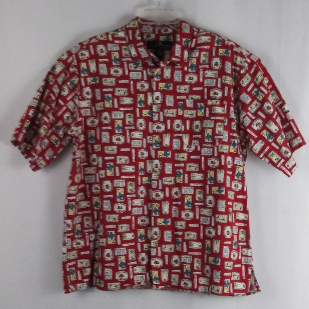 Consensus sportswear red graphic shirt men size XL